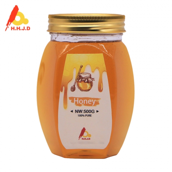 bouteilles en plastique 100% miel naturel 250g 500g 1kg 